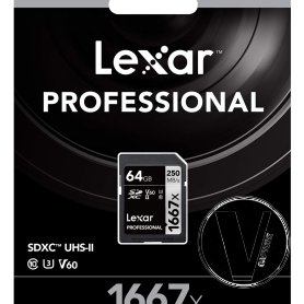Thẻ Nhớ Lexar 1667x 64GB SDXC UHS-II U3 V30| LSD64GCB1667 | Chính hãng