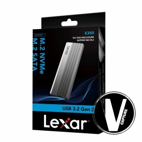 Box Di Động LEXAR E350 M2 PCIe NVMe USB 3.2 Gen 2 LPAE350-RNGNG | Chính Hãng