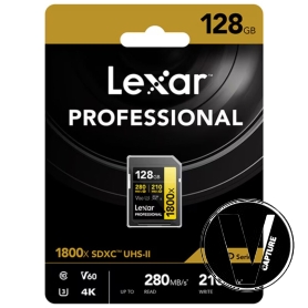 Thẻ nhớ Lexar SD Professional 1800x 128GB SDXC UHS-II Card GOLD LSD1800128G-BNNNG| chính hãng