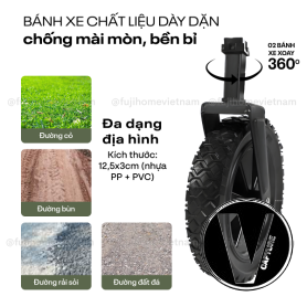 Xe kéo dã ngoại gấp gọn du lịch, cắm trại Fujihome CT-100