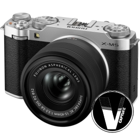 Máy ảnh Fujifilm X-M5 + Lens XC 15-45mm f/3.5-5.6 OIS PZ (Bạc) | Chính hãng