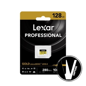 Thẻ nhớ MicroSDXC Lexar Professional GOLD 128GB UHS-II U3 V60 LMSGOLD128G-BNNNG | chính hãng