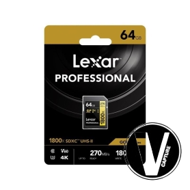 Thẻ nhớ Lexar SD Professional 1800x 64GB SDXC UHS-II Card GOLD LSD1800064G-BNNNG | chính hãng
