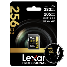 Thẻ nhớ Lexar SD Professional 1800x 256GB SDXC UHS-II Card GOLD LSD1800256G-BNNNG | chính hãng