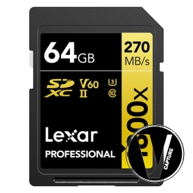 Thẻ nhớ Lexar SD Professional 1800x 64GB SDXC UHS-II Card GOLD LSD1800064G-BNNNG | chính hãng