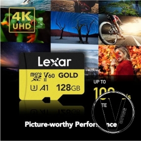 Thẻ nhớ MicroSDXC Lexar Professional GOLD 128GB UHS-II U3 V60 LMSGOLD128G-BNNNG | chính hãng